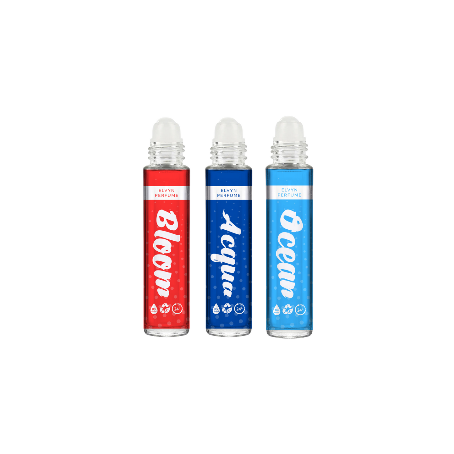 Ocean + Acqua + Bloom Elvyn Premium Roll-on Perfumes (Pack of 3)